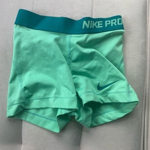 Mint and teal Nike pro spandex